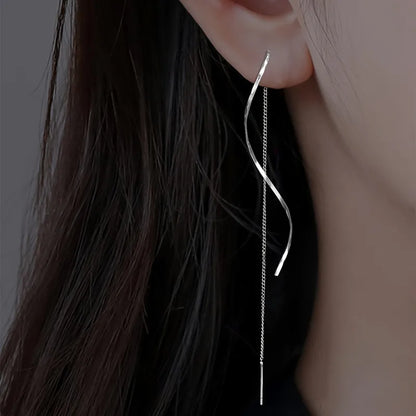 Long Tassel Threader Earrings for Women | DRIP YOUR STYLE