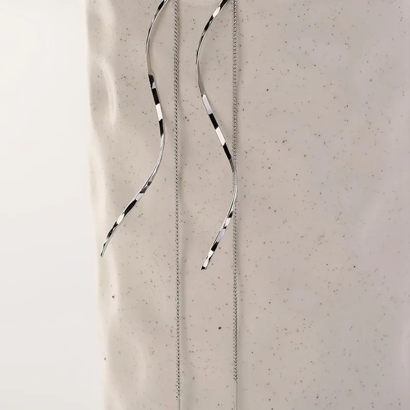 Long Tassel Threader Earrings for Women | DRIP YOUR STYLE