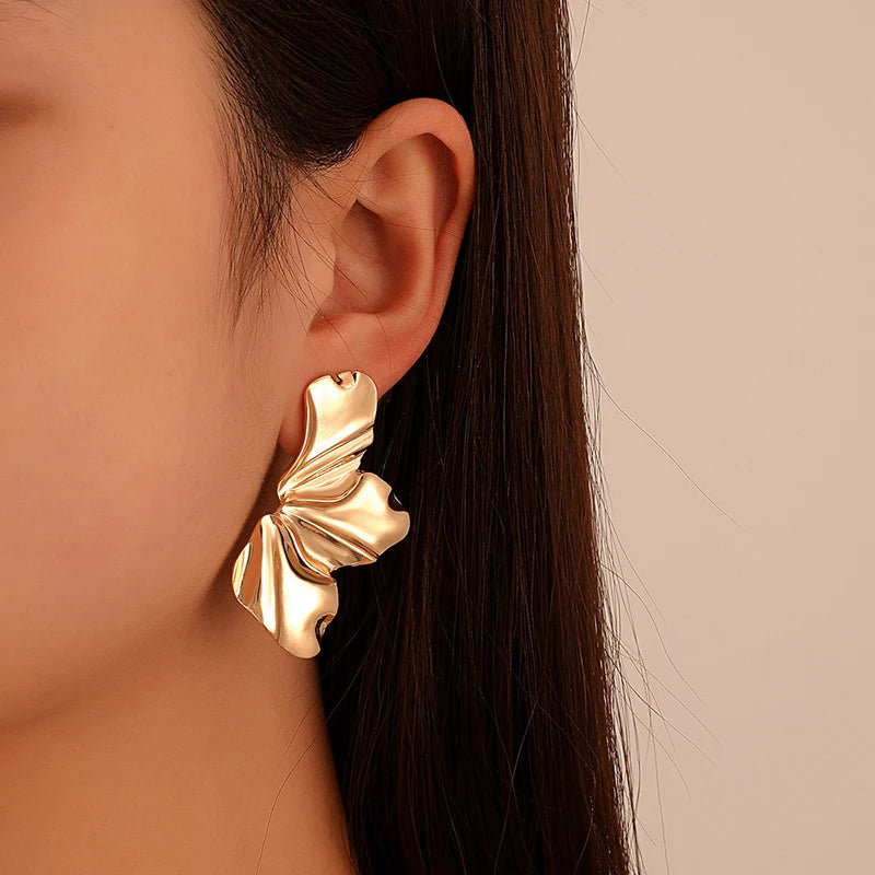 Gold Flower Earrings